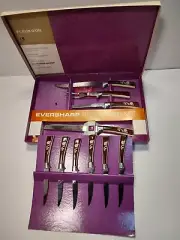 Vintage Eversharp Steak Knives & Carving Set