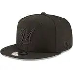 NEW ERA MILWAUKEE BREWERS MLB 基本款 SNAPBACK 黑色可調節 950 帽