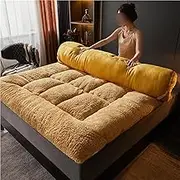 Warm Cashmere Mattress, Portable Student Dormitory Sleeping pad, Foldable Guest Sleeping pad, Single Double Mattress, Full Size Quilted Mattress