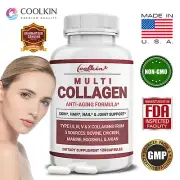 Multi Collagen 1000mg - Anti-Aging - Contains Types I, II, III, V and X Collagen