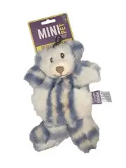 Multipet Minipet Berman Bear Crinkly Small Dog Toy, Blue (7")