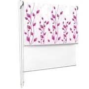 Customised Printed Designer Pattern Dual Day/Night double Roller Blinds --Pink petal flower