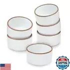 Stoneware Ramekins 8Oz - Set of 6 Ramekins Oven Safe Serving Cups - Dishwashe