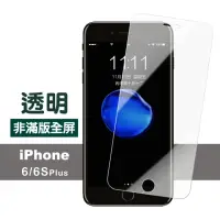在飛比找momo購物網優惠-iPhone 6 6S Plus 保護貼手機非滿版透明玻璃鋼