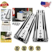 3-Fold Full Extension Drawer Slides 22 Inch - Heavy Load, Steel Construction