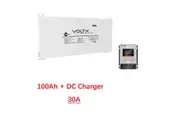 VoltX 12V 100Ah Blade Lithium Battery + 30A DC to DC LiFePO4 Battery Charger Bluetooth