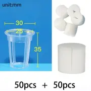 50X/set Hydroponics Plant Grow Net Cup Mesh Aeroponic Aquaponic Mesh Pot Basket.