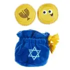 BARK Deck The Howls Good Boy Gelt (3 Pieces) XS-S 0-20 lbs. Hanukah Squeak Rope