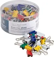 Business Source Binder Clips Binder Clip, Mini 9/16 (Pack of 100)
