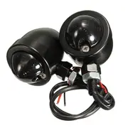 12V Universal Motorcycle Bullet Turn Signal Indicator Amber Light 1090 CHROME