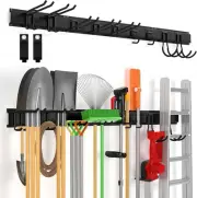 Wall Mount Tool Storage Rack, 15 PCS Heavy Duty Steel Yard Garden Tool Garage Up