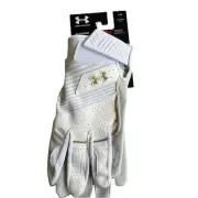 UNDER ARMOUR UA Harper Signature Model Batting Gloves Men’s Sz XL White Gold NWT