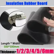 Insulation Rubber Board Black Industrial Sheet 1~6mm Thick Anti-slip 500mm Wide