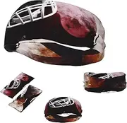 FJWSLCH American Football Headbands for Women Men Non Slip Workout Sweatbands Adjustable Sports Hair Bands Elastic Head Bands Moisture Wicking Hairband for Running, Cycling, Yoga, Spa