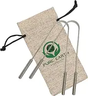 Stainless Steel Tongue Scraper for Adults - Metal Tongue Scraper with Travel Case - Easy to Use, Tough Scraper Oral Care for Women and Men by PURE EARTH Essentials (Pack of 2)