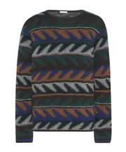 The Row Bakou Crewneck Knitted Jumper M Multicolored walnut/dark gray/midnight