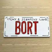 The Simpsons Itchy & Scratchy Land BORT Prop Plate Plaque 3D Printed