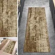 Modern Brown Narrow Runner Rug for Corridor Hall Bedroom Entryway Floor Non-Slip Mat 60cm/70cm/80cm/100cm Wide Washable Kitchen Carpets Runner Mats(2.6ft×8.2ft/80×250cm)