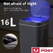 New 16L Smart Trash Bin Automatic Motion Sensor Rubbish Waste Bin Basket Toliet