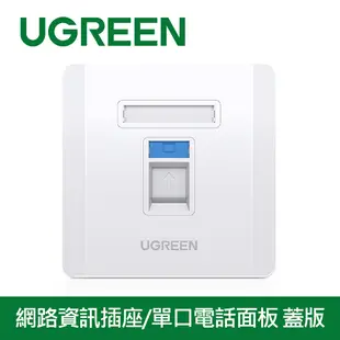 綠聯 網路資訊插座/單口電話面板 蓋板