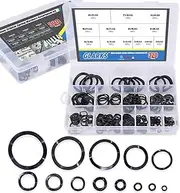 Glarks 320Pcs Carbon Steel Compression Type Wavy Wave Crinkle Spring Washers Assortment Kit