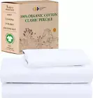 Twin XL Sheets Set, Deep Pockets 100% Organic Cotton Sheets, Percale Sheets, GOT