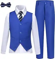 [LOPEN STU] Boys Suits Slim Fit Toddler Tuxedo Suit Set for Teen Boys Communion Dress Clothes Kids Wedding Ring Bearer Outfit