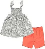 [Carter's] Little Girls' 2 Piece Short Set (Toddler) - Brown - 4T, Brown, 4 Years
