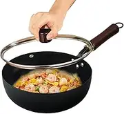 Iron, Pan Uncoated, Thick Non-Stick Hand-Forged Pot for Stove Induction Hob Kitchen Restaurants Home Camping