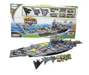33 Inch Aircraft Carrier with Soldiers Jets Military Vehicles (18 Fighter