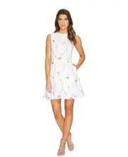 Ted Baker- AHLANNA- Sketchbook A-Line Skater Dress- Ecru- Sz5=US12- NWT- $279