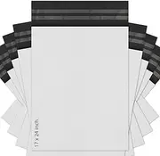 17 x 24 Mailing Poly Postal Self Seal Bags Red Ember Large Mailing Bags Postage Packaging Assorted Mailers Posting Shipping Post Parcels Package Bags (White, Pack of 5)