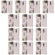 NATURE MAGICK FLORAL BLACK MONOGRAM 1 LEATHER BOOK CASE FOR BLACKBERRY ONEPLUS