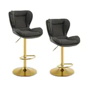 Costway 2x Bar Stools Adjustable Dining Chairs w/Footrest