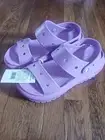 New Women's Sz 10 Crocs Classic Mega Crush Sandal Thick Soled Shoes Pink Bubble