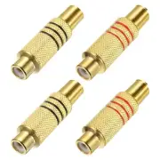 270RCA Solder Female Gold Plated Connector Adapter Jack Plug Gold 4pcs