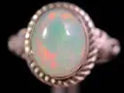 OPAL RING - Sterling Silver, Size 7 - Welo Ethiopian Opal Jewelry, 49209