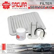 Sakura Oil Air Fuel Filter Service Kit for Toyota Yaris NCP90 NCP91 NCP93R 05-08