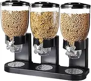 Triple Food Dispenser Cereal Containers Storage Container Dispenser Countertop For Candy Nut Grain Granola Snack