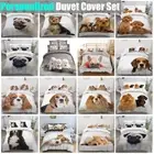 American Beagle Golden Retriever Dogs Puppy Doona Duvet Quilt Cover Bedding Set