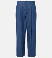 ['S Max Mara] 'S Max Mara Sophie denim wide-leg pants UK 12 blue