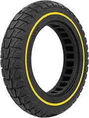10inch Rubber Solid Tire Compatible With Xiaomi M365 Pro Pro2 1S E- Scooter Tyre Damping Tubeless Non-Inflatable 10X2.0 Explosion Proof Tire Scooter accessories(Yellow)