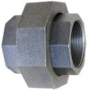 (6 Pack) 2" NPT Threaded Union Black Malleable Iron Pipe 150 Fitting