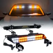 Xprite 32W Dual LED Visor Interior Windshield Strobe Lights Flashing Warn Amber