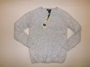 David Bitton BUFFALO Blue White Fuzzy Sweater S Small NWT Womens