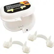 Halloween Retractable Vampire Zombie Teeth: 2 Pack Adults Vampire Fangs Reusable Fake Teeth Braces - Horrifying Dentures for Cosplay Carnival