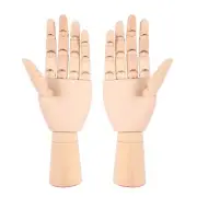 7inch Wooden Sectioned Opposable Articulated Left/Right Hand Figure Manikin1642