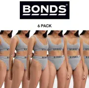 Bonds Womens Retro Rib Gee 90's Style with High Legline Knit Fabric 6 Pack WU8HA