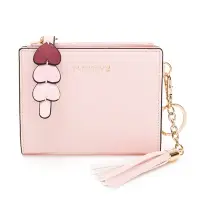 在飛比找Yahoo奇摩購物中心優惠-PLAYBOY - 短夾附零錢袋 Heart系列 - 粉色