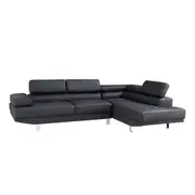 Foret 4 Seater Sofa ,L Shape Lounge black Couch